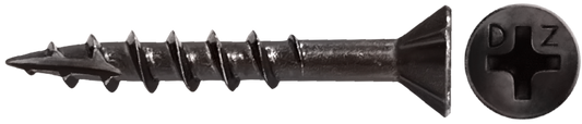 DAGGERZ DLFLPHL08100** 8 x 1 phillips flat w/nibs type 17 coarse wood screws lubricized