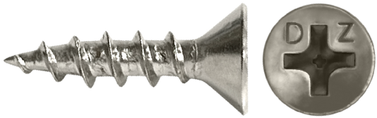 DAGGERZ DLHINGEN06058 6 x 5/8 phillips flat coarse hinge screws nickel
