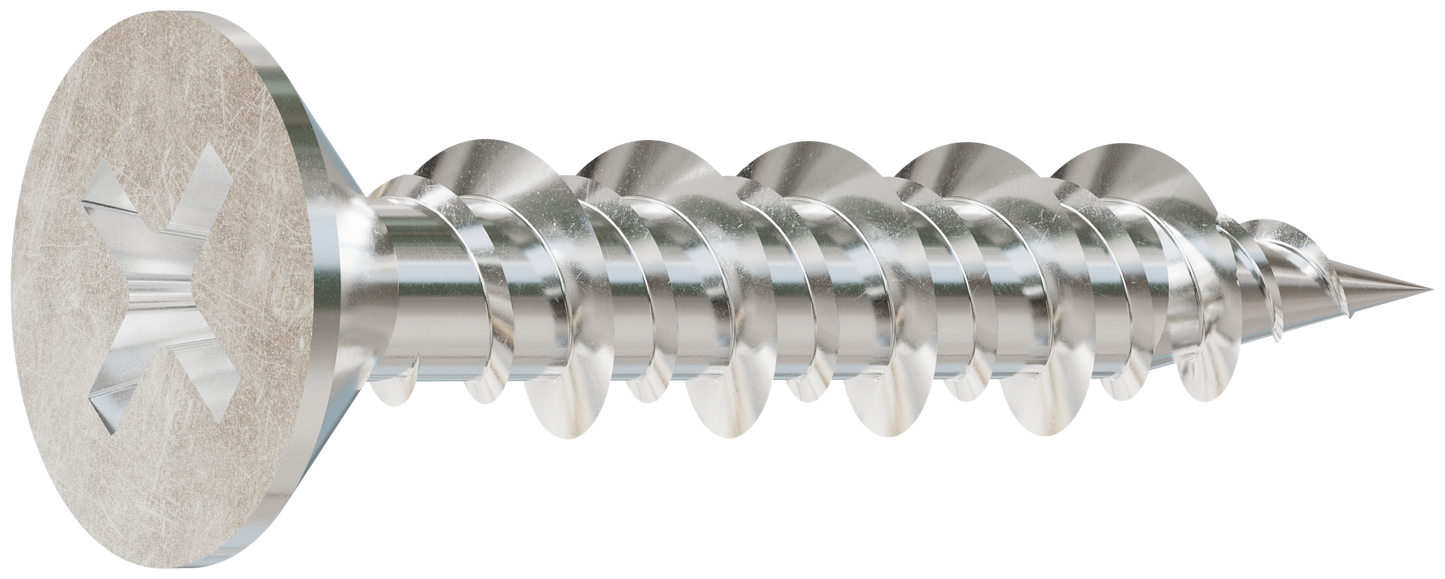 Simpson Strong-Tie T10J100FXC Marine Screw, Flat Head — #10 x 1 in. #2 Phillips Drive, Type 316 (100-Qty) (Pack of 600)