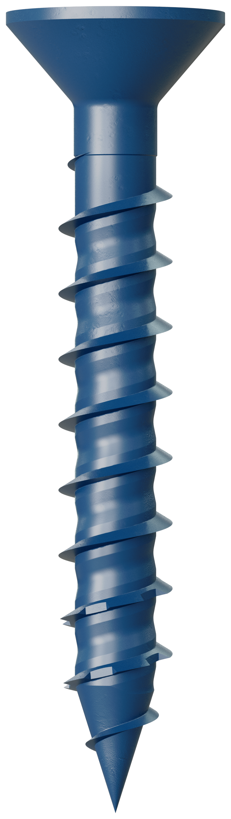 Simpson Strong-Tie TNT25134TFC75 Titen Turbo™ — 1/4 in. x 1-3/4 in. 6-Lobe Flat-Head Concrete and Masonry Screw, Blue (75-Qty) (Pack of 1152)
