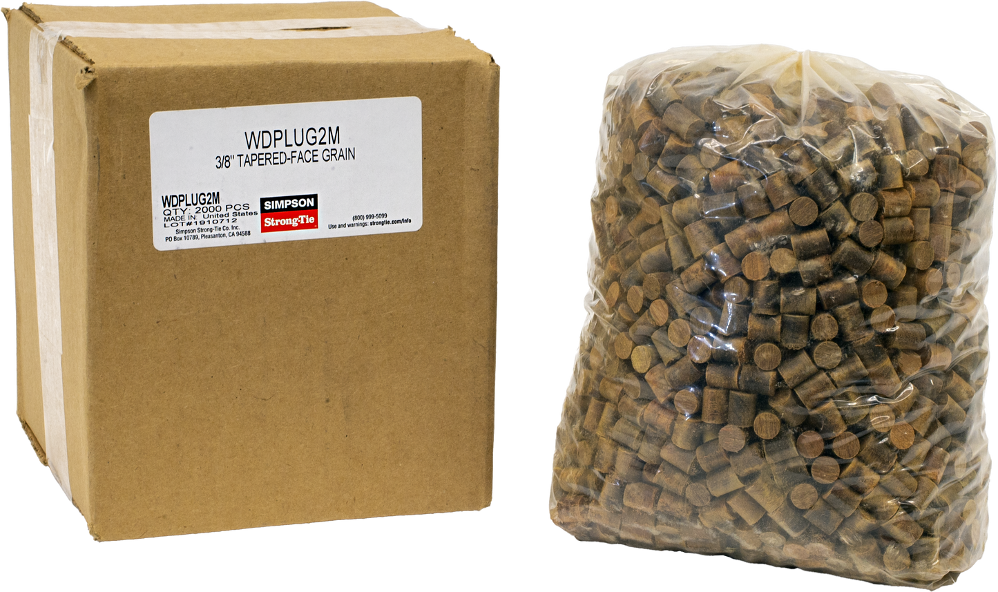 Simpson Strong-Tie WDPLUG2M Ipê Wood Plug (2000-Qty)