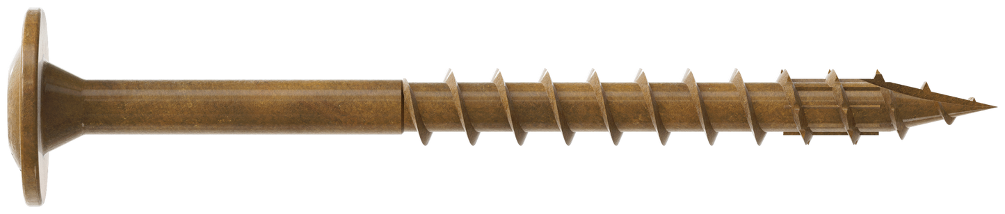 Simpson Strong-Tie CBT08200R300 Wafer-Head Construction Screw — #8 x 2 in. T20, Quik Guard®, Tan (300-Qty) (Pack of 6)