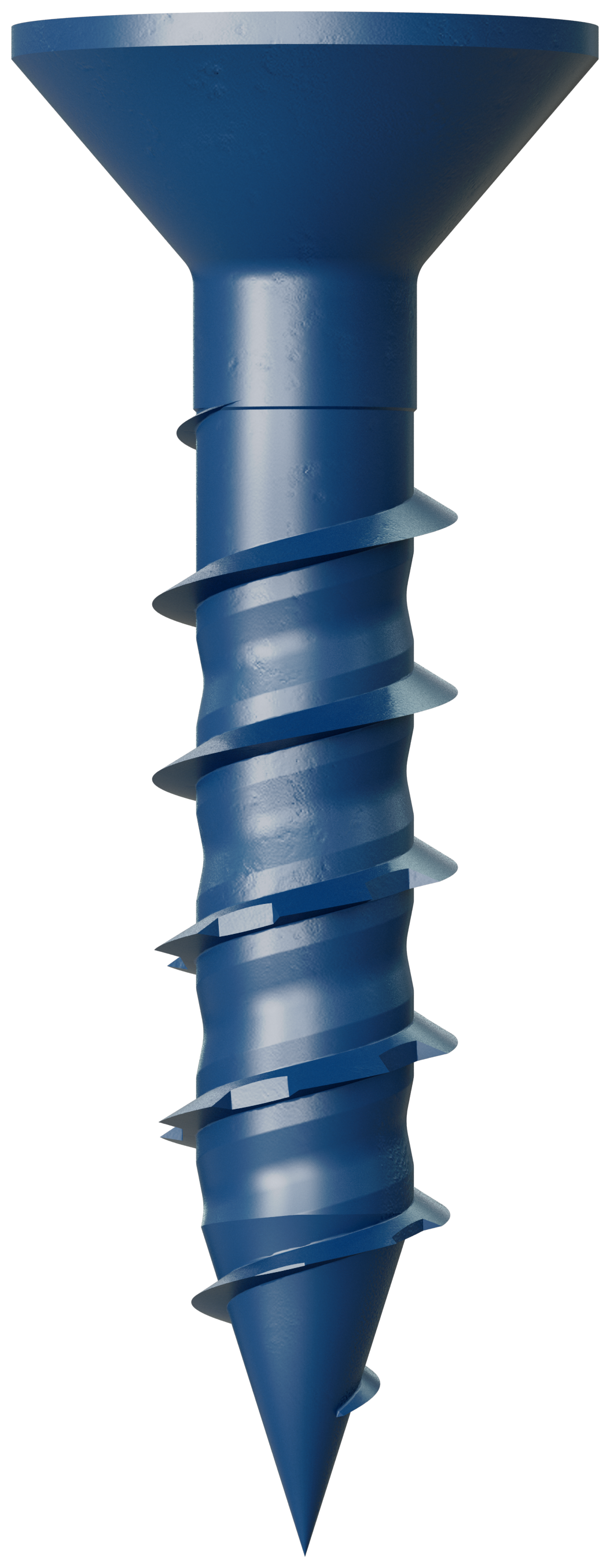 Simpson Strong-Tie TNT25114TF Titen Turbo™ — 1/4 in. x 1-1/4 in. 6-Lobe Flat-Head Concrete and Masonry Screw, Blue (100-Qty)