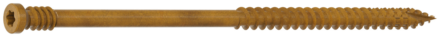 Simpson Strong-Tie FT09400MB Finish Trim Screw — #9 x 4 in. T15, Trim-Head, Quik Guard®, Tan (1000-Qty)