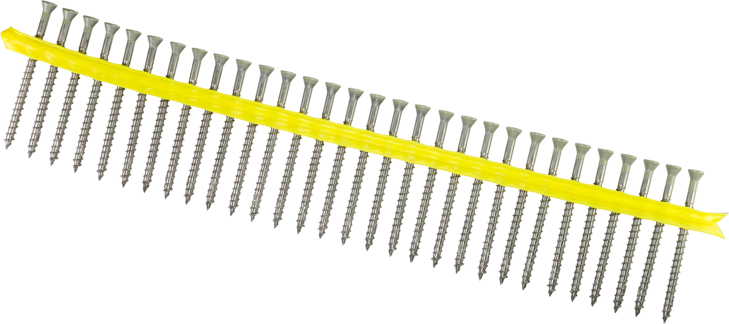 Simpson Strong-Tie DTH212S305GR03 Trim-Head Screw — Sharp Point (Collated) — #7 x 2-1/2 in. #2 Square Type 305 Gray 03 (1000-Qty)