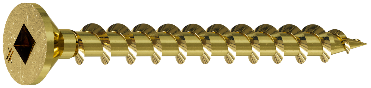 Simpson Strong-Tie WSCLT134S WSCLT Wood Screw (Collated) — #8 x 1-3/4 in. #2 Square, Flat Head, Yellow Zinc (2000-Qty)