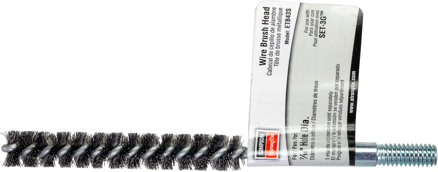 Simpson Strong-Tie ETB43S ETBS 7/16-in. Wire Hole-Cleaning Brush Head