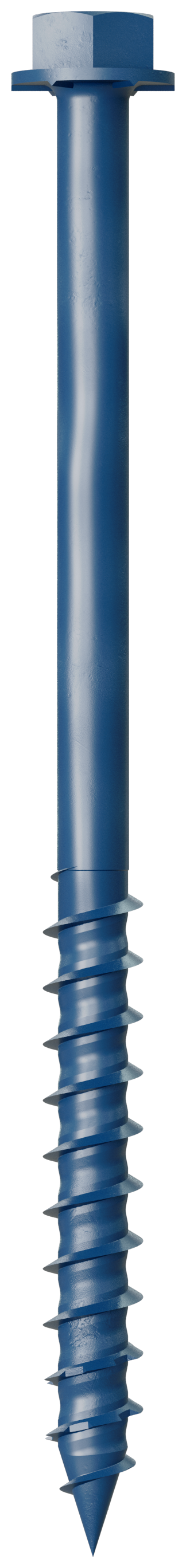 Simpson Strong-Tie TNT25334HC75 Titen Turbo™ — 1/4 in. x 3-3/4 in. Hex-Head Concrete and Masonry Screw, Blue (75-Qty)
